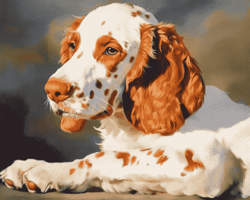 Caramel English Setter Puppy Diamond Painting