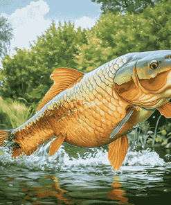 Carp Fishing Serenity Diamond Painting