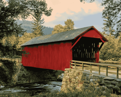 Carroll Bridge Autumn View Diamond Painting