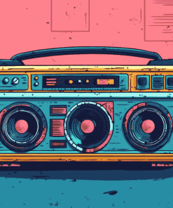 Cartoon Boom Box Diamond Painting