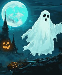 Cartoon Halloween Ghost Diamond Painting