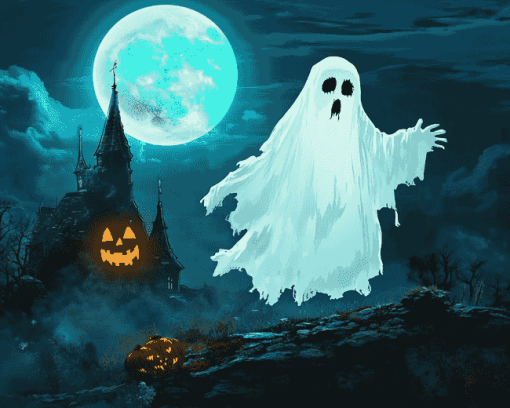 Cartoon Halloween Ghost Diamond Painting