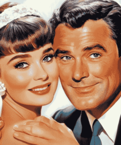 Cary Grant Audrey Hepburn Vintage Diamond Painting