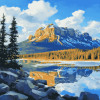 Castle Mountain Views Diamond Painting