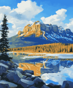 Castle Mountain Views Diamond Painting