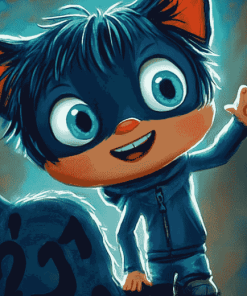 Catboy Cartoon Adventures Diamond Painting