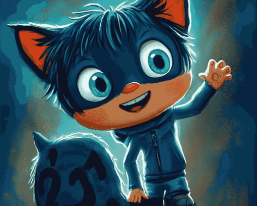 Catboy Cartoon Adventures Diamond Painting