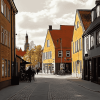 Central Lund Street View Diamond Painting