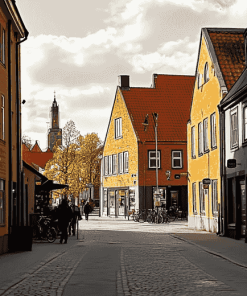 Central Lund Street View Diamond Painting