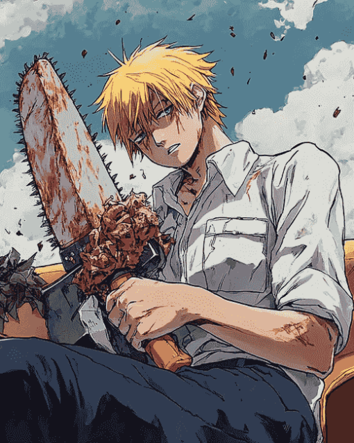 Chainsaw Man Anime Diamond Painting