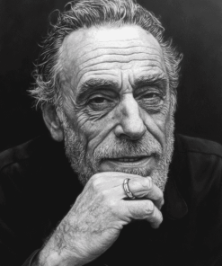 Charles Bukowski Monochrome Diamond Painting