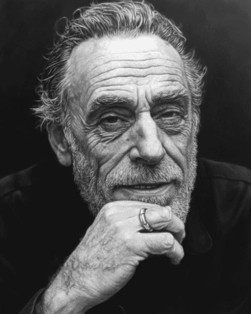 Charles Bukowski Monochrome Diamond Painting