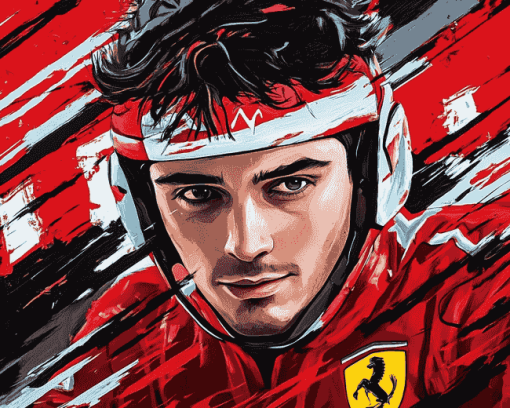 Charles Leclerc Racing Icon Diamond Painting