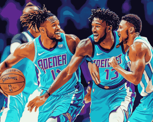 Charlotte Hornets Basketball Diamond Painting