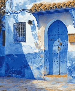 Chefchaouen Blue Door Diamond Painting