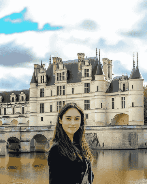 Chenonceau Castle in France Diamond Painting