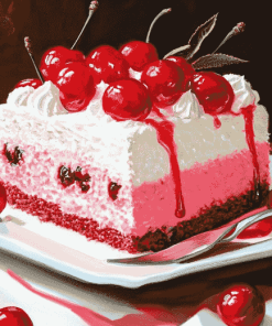 Cherry Cake Delight Diamond Painting