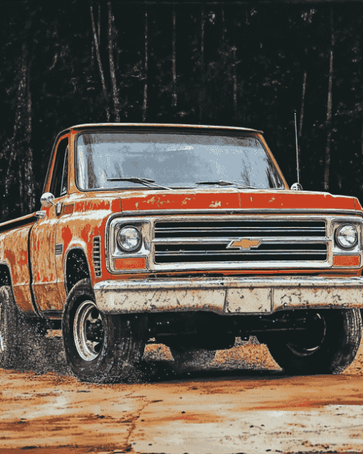 Chevy C10 Classic Truck Diamond Painting