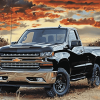 Chevy Truck with Powerful Engine Diamond Painting