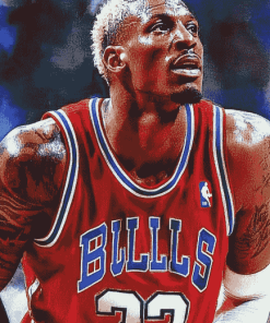 Chicago Bulls Star Dennis Rodman Diamond Painting