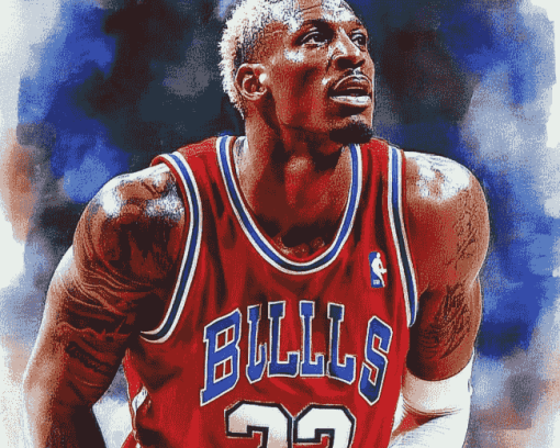 Chicago Bulls Star Dennis Rodman Diamond Painting