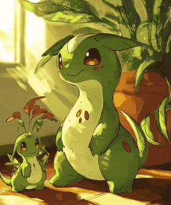 Chikorita Pokemon Anime Diamond Painting