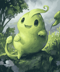 Chikorita Pokemon Diamond Painting