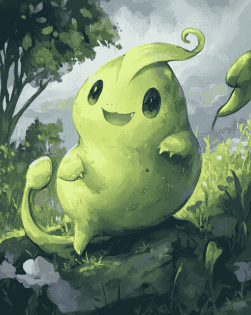 Chikorita Pokemon Diamond Painting