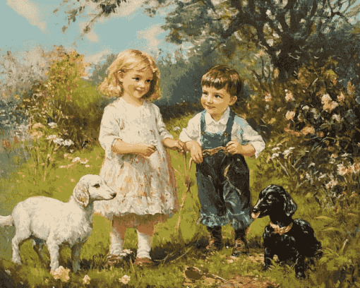 Children and Animals Diamond Painting