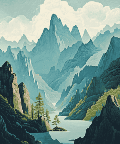 Chinese Mountains Diamond Painting