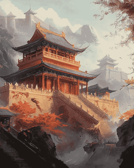 Chinese Palace and Castle Diamond Painting