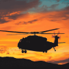 Chinook Aircraft Sunset Diamond Painting