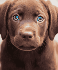 Chocolate Labrador Puppy Diamond Painting