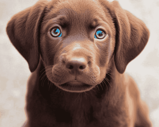 Chocolate Labrador Puppy Diamond Painting