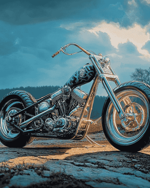 Chopper Motorbike Diamond Painting