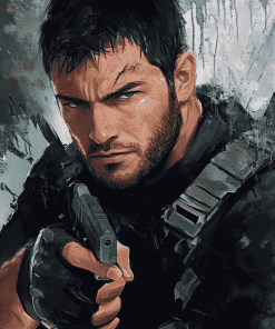 Chris Redfield Resident Evil Diamond Painting