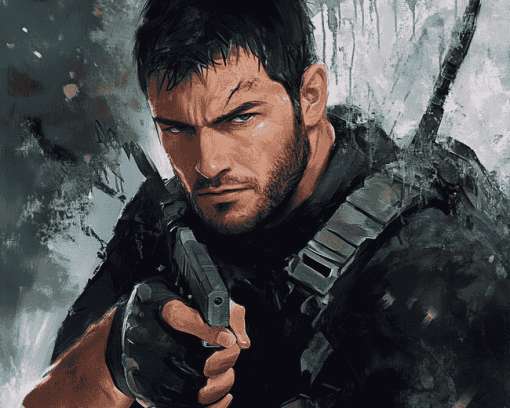 Chris Redfield Resident Evil Diamond Painting