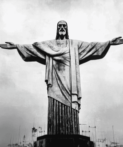 Christ The Redeemer Monochrome Diamond Painting