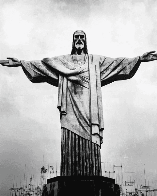 Christ The Redeemer Monochrome Diamond Painting