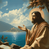 Christ at Lake Tiberias Vintage Diamond Painting