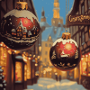 Christkindlesmarkt Christmas Ornaments Diamond Painting