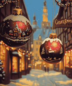 Christkindlesmarkt Christmas Ornaments Diamond Painting