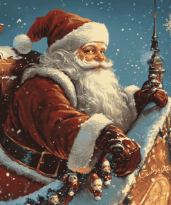 Christmas Cards Santa Claus Diamond Painting