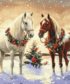 Christmas Horse Magic Diamond Painting