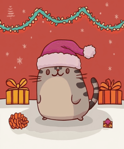 Christmas Pusheen Animation Diamond Painting