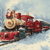 Christmas Santa Claus Train Diamond Painting