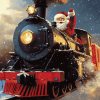 Christmas Santa Train Diamond Painting