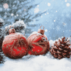 Christmas Snowy Landscape Diamond Painting