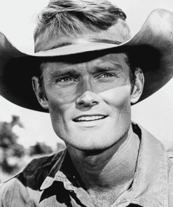 Chuck Connors Black and White Diamond Painting