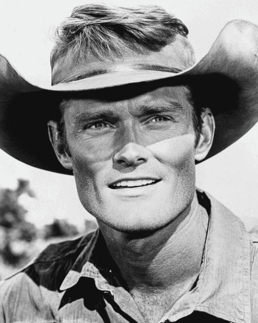 Chuck Connors Black and White Diamond Painting